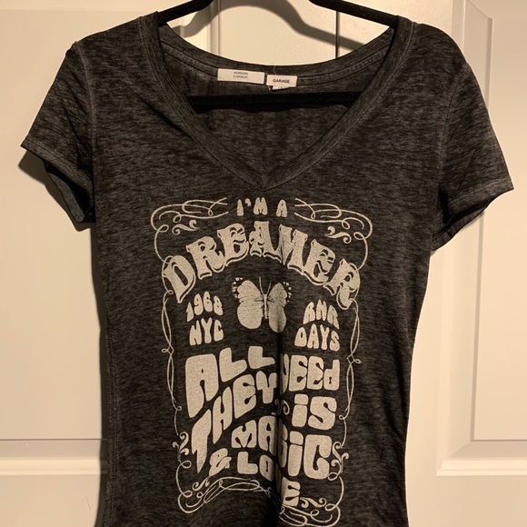 Dark grey v-neck t-shirt from Garage - Picture 1 of 1